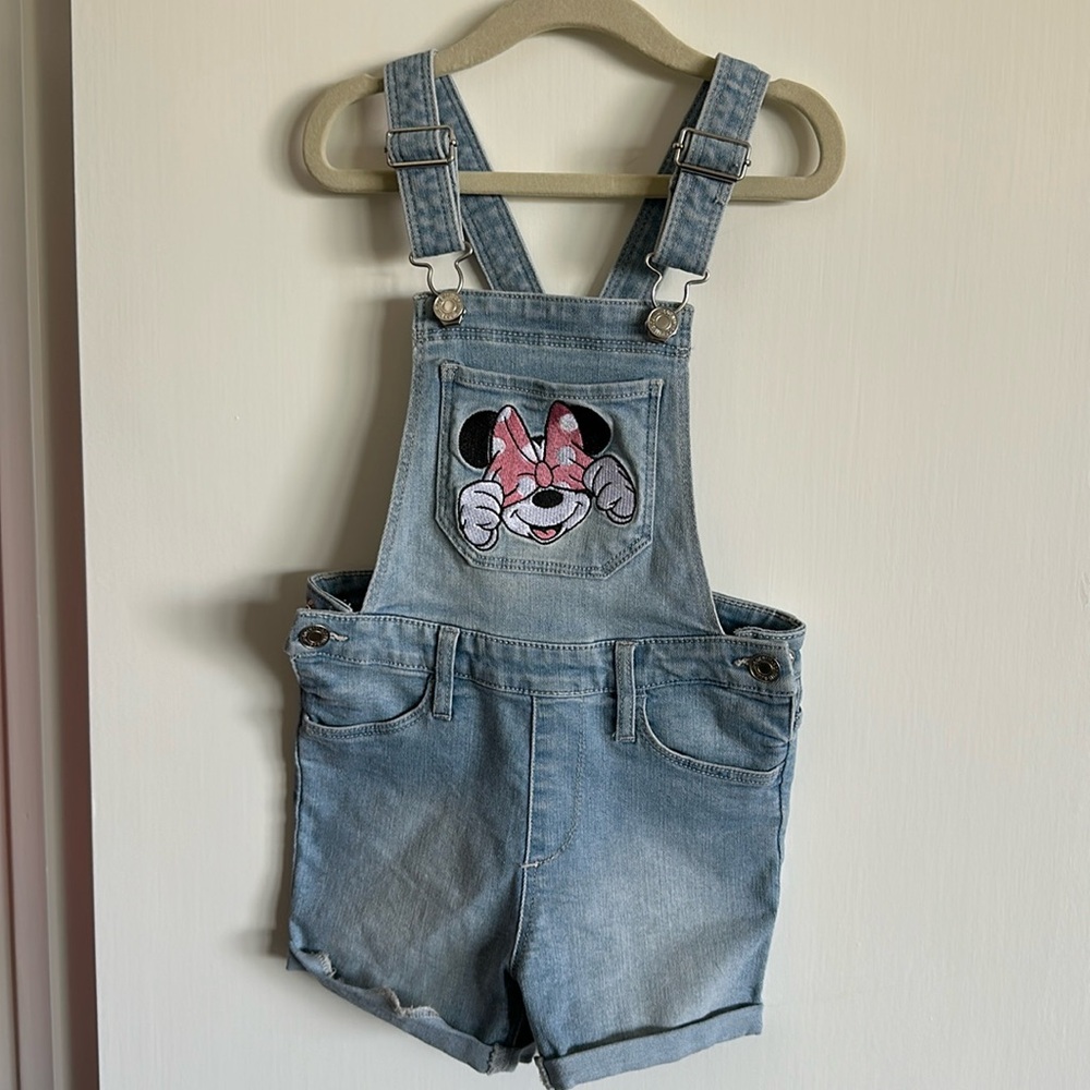 H&M Minnie Mouse Short Jean Overalls
